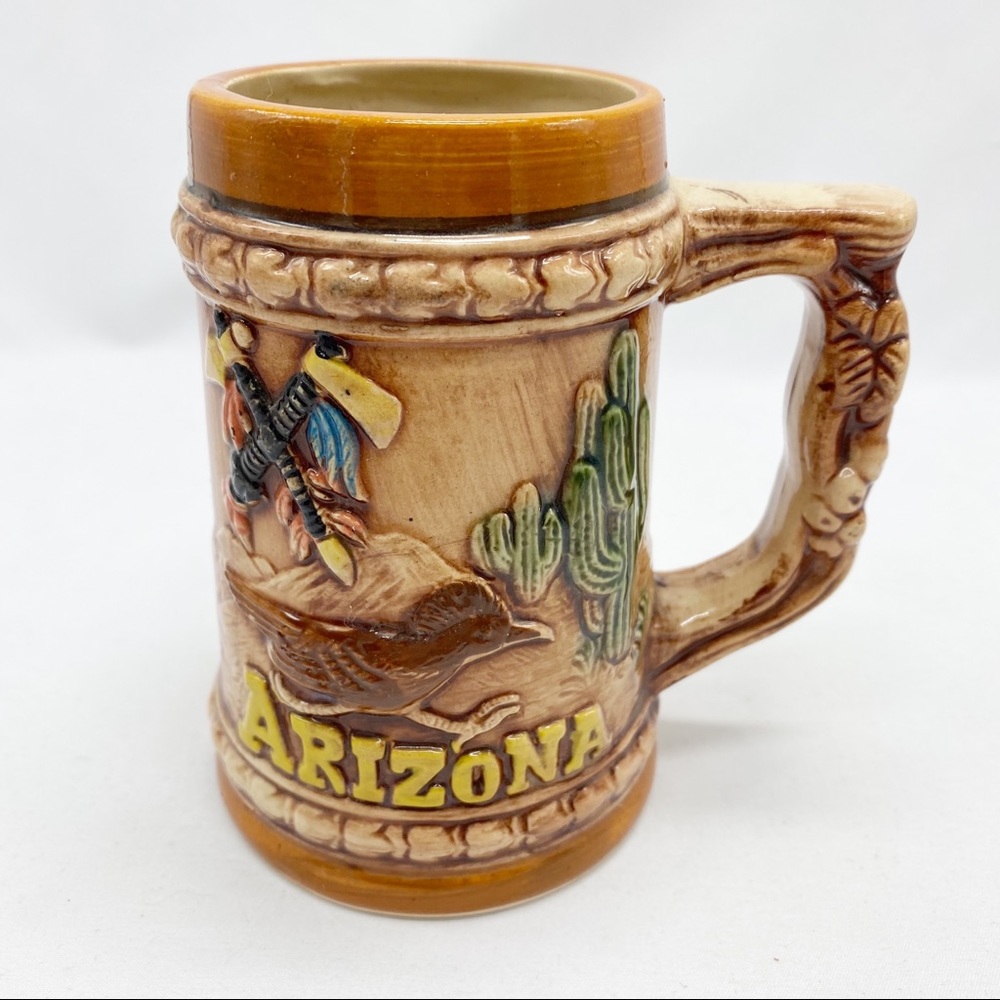 Vintage Arizona Grand Canyon Souvenir Ceramic Coffee Mug Stein Japan 10 oz
